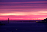 GG Bridge Post Sunset