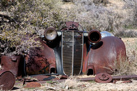 Derelict auto at the Keys Ranch in Joshua Tree National Park