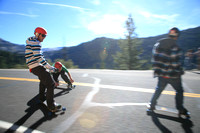 Skateboarders near Sonora Pass
