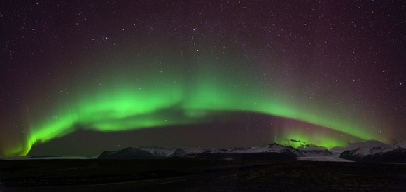 Aurora Borealis at Skaftafell Nat'l Park Iceland