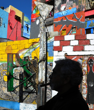 Artist Salvador Escalona in Rumba Alley