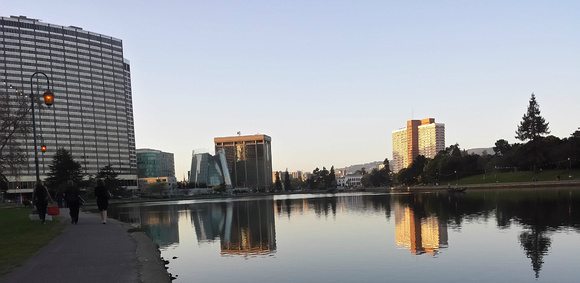 Lake Merritt at Sunset by Edith Perry